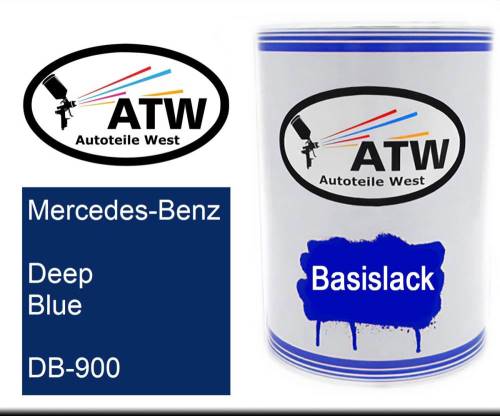 Mercedes-Benz, Deep Blue, DB-900: 500ml Lackdose, von ATW Autoteile West.